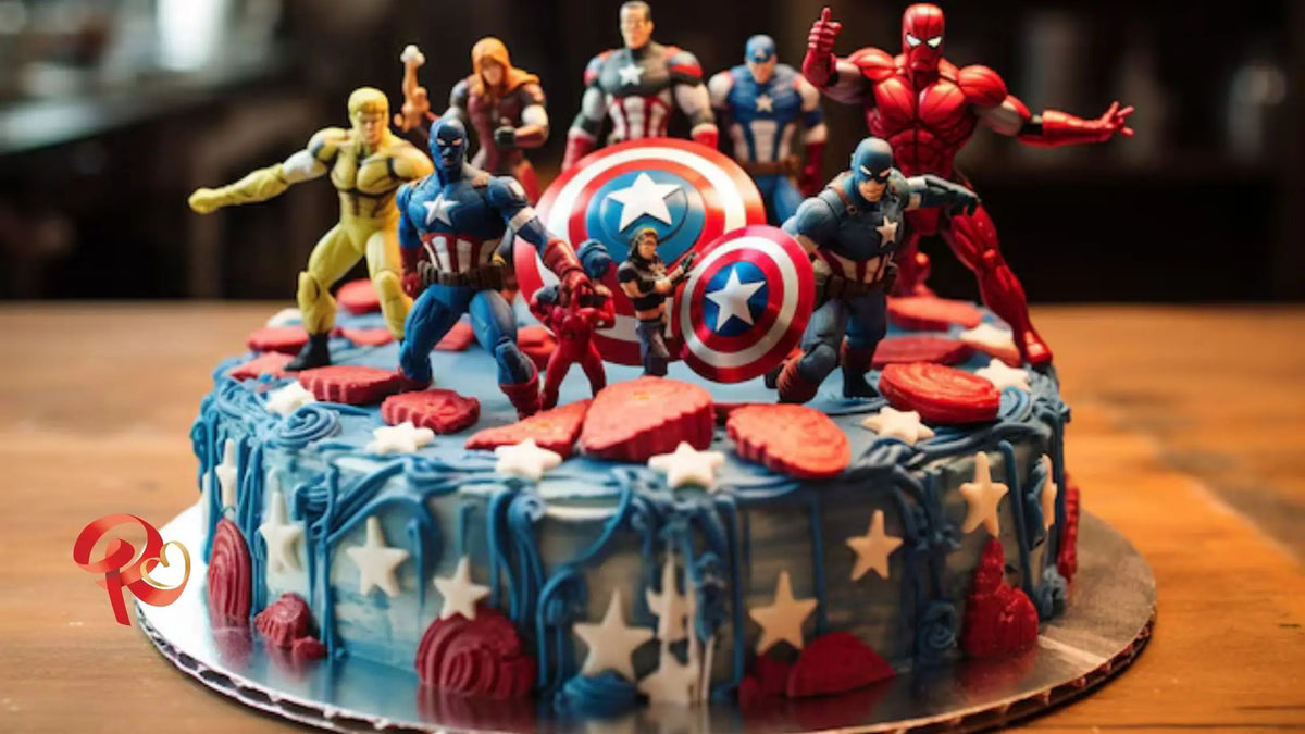 superhero birthday cake