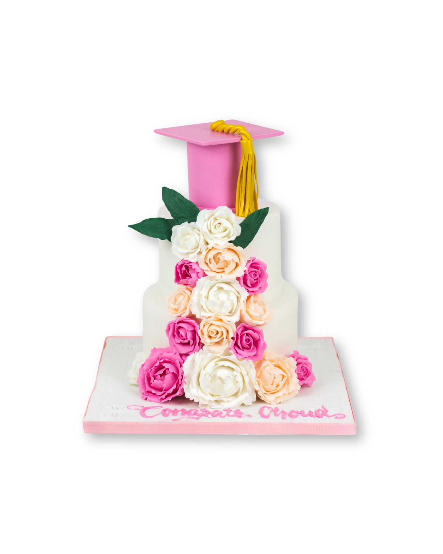 Blossom Graduation Cake