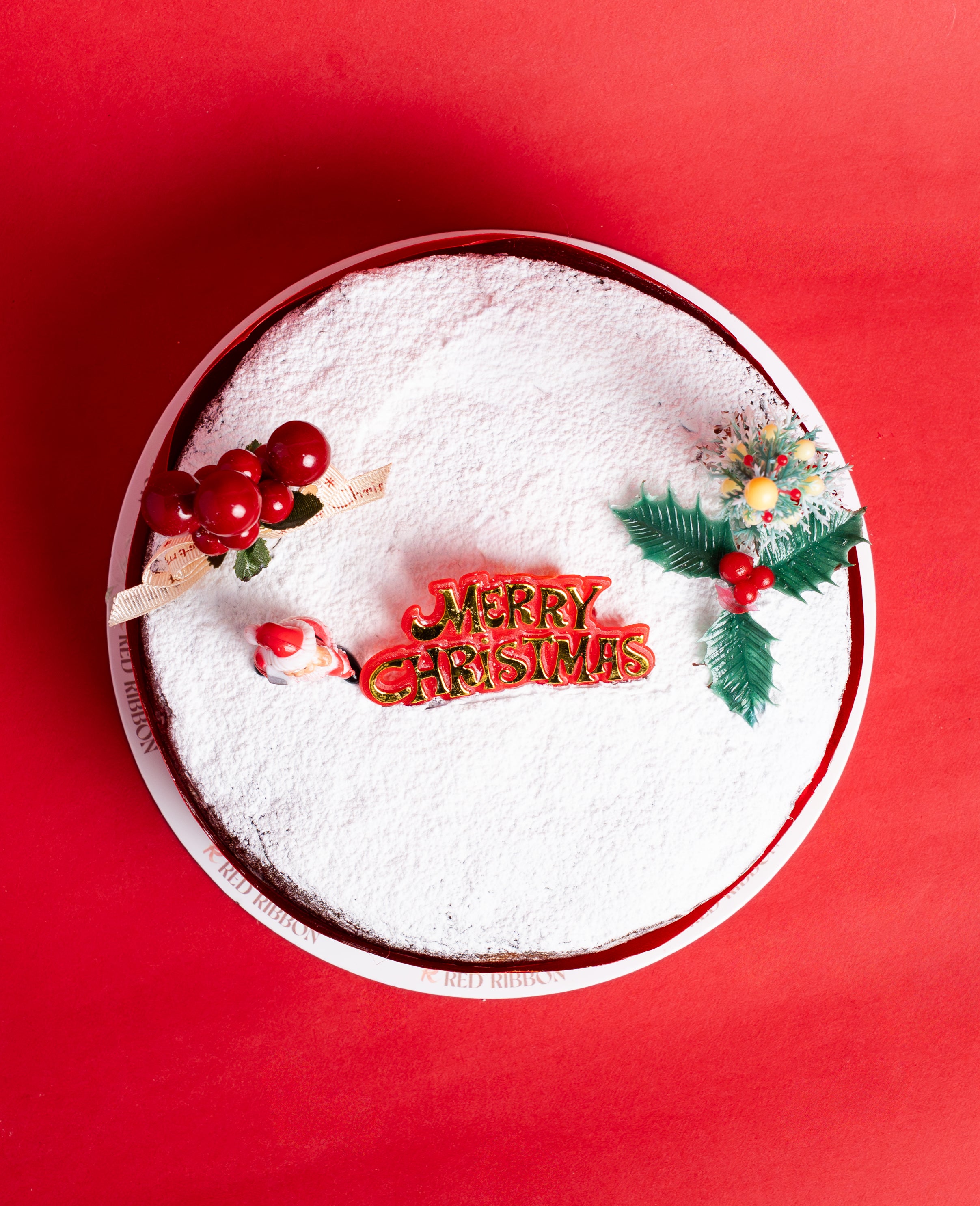 Christmas Snow-Top Plum Cake