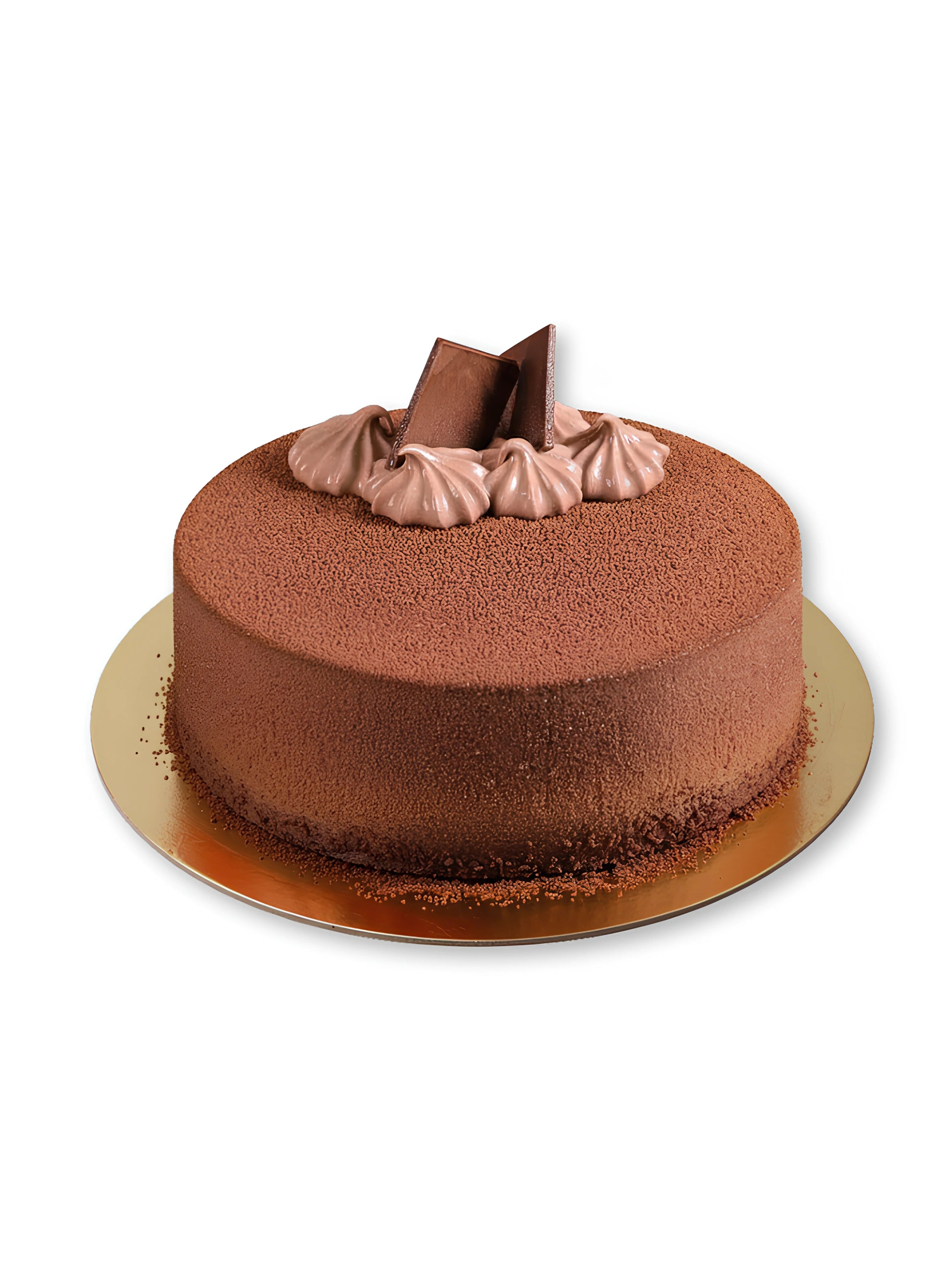 Premium Belgian chocolate cake topped with chocolate cream from Red Ribbon Cakes in Dubai