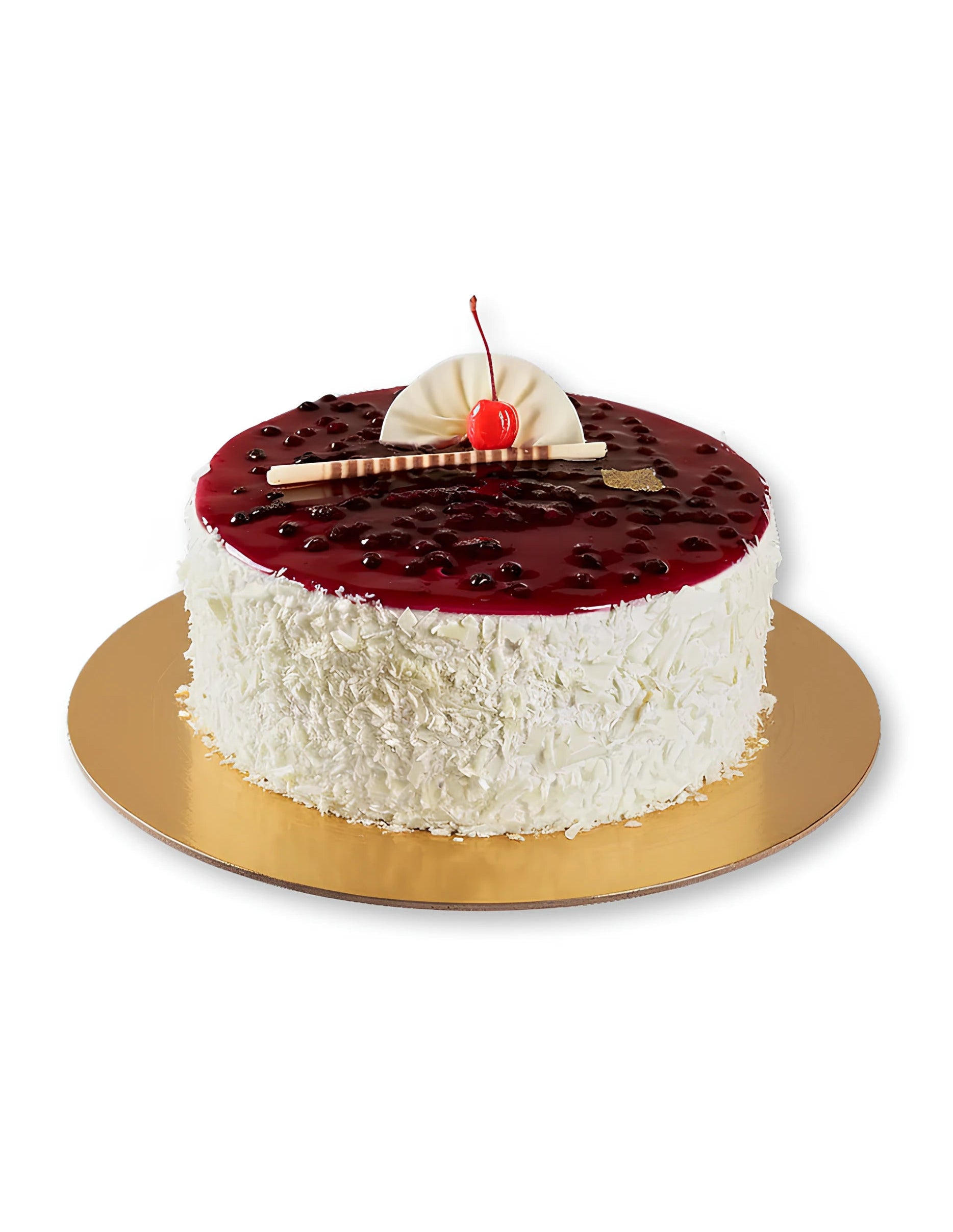 BlueBerry Vanilla Cake layered with vanilla cream and blueberry topping by Red Ribbon Cakes