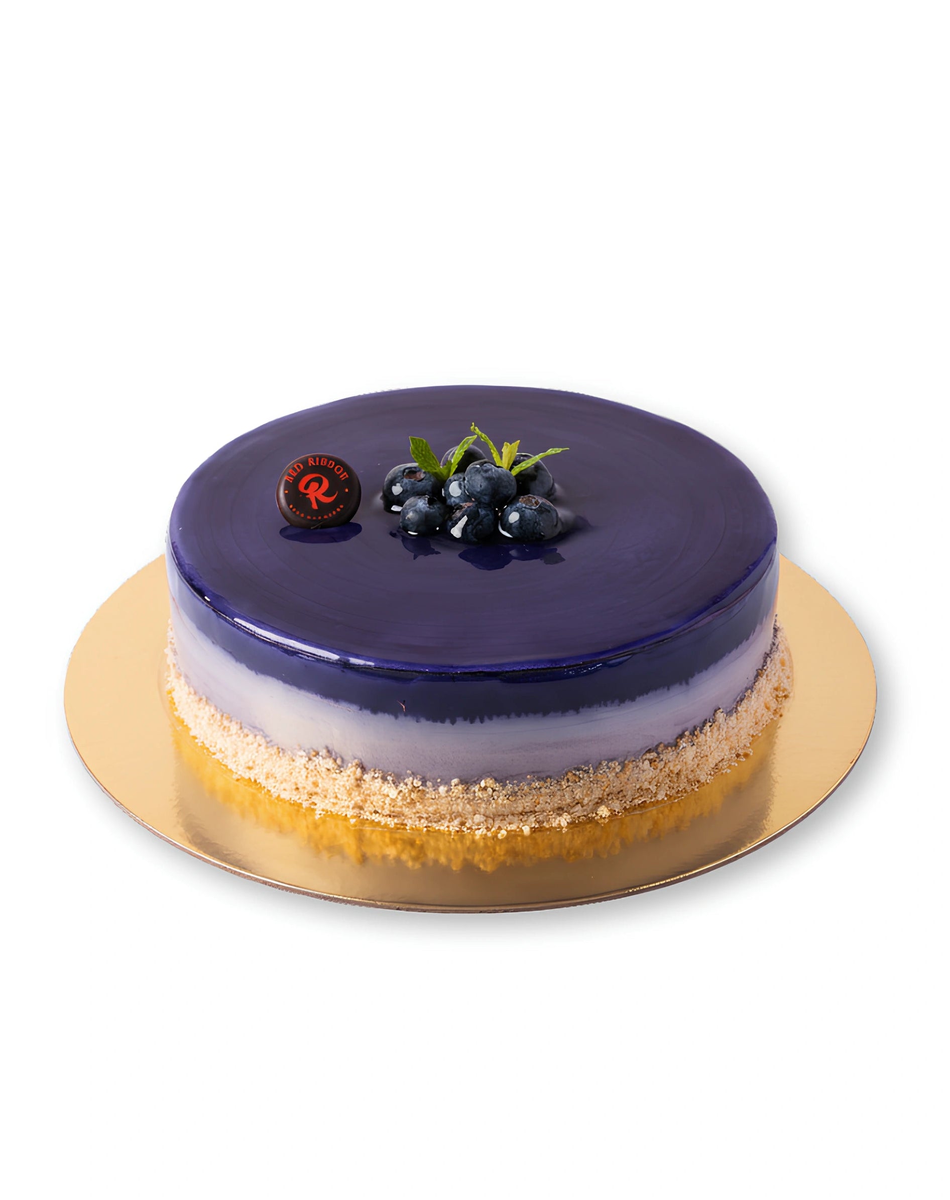 Blueberry Cheese Cake topped with glossy blueberry glaze and fresh blueberries by Red Ribbon Cakes