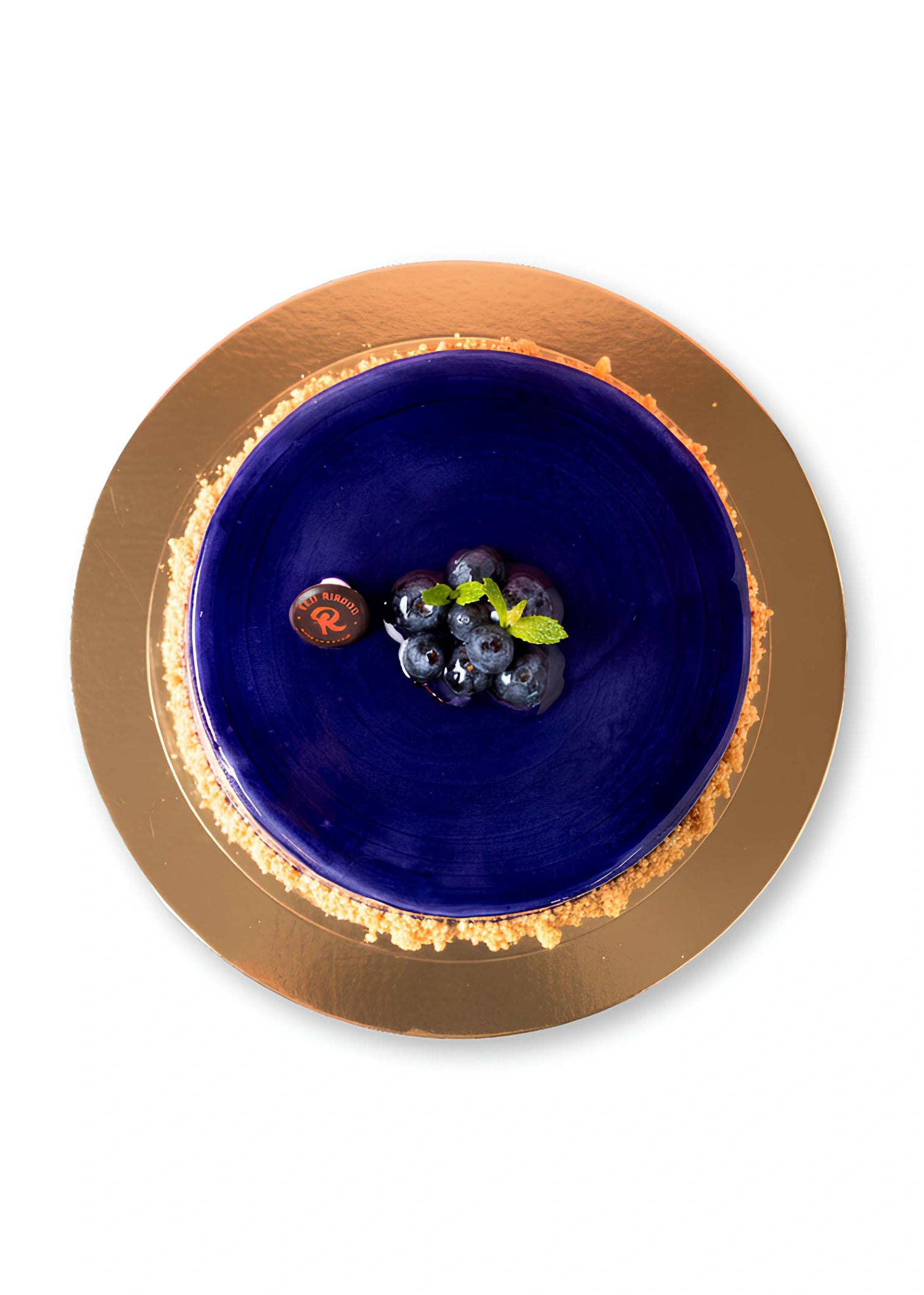 Blueberry Cheese Cake topped with glossy blueberry glaze and fresh blueberries by Red Ribbon Cakes