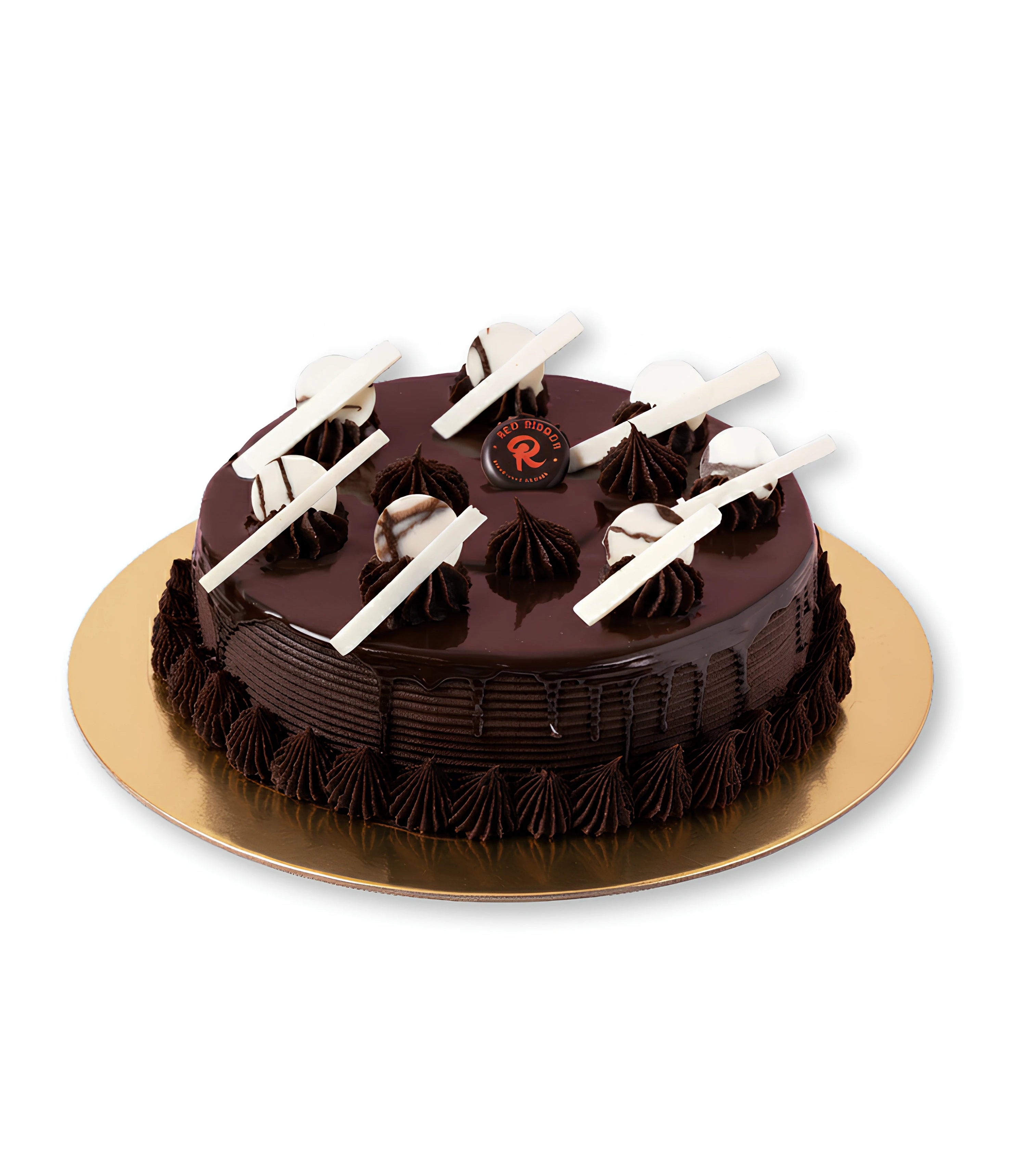 Classic chocolate truffle cake topped with smooth chocolate ganache from Red Ribbon Cakes in Dubai