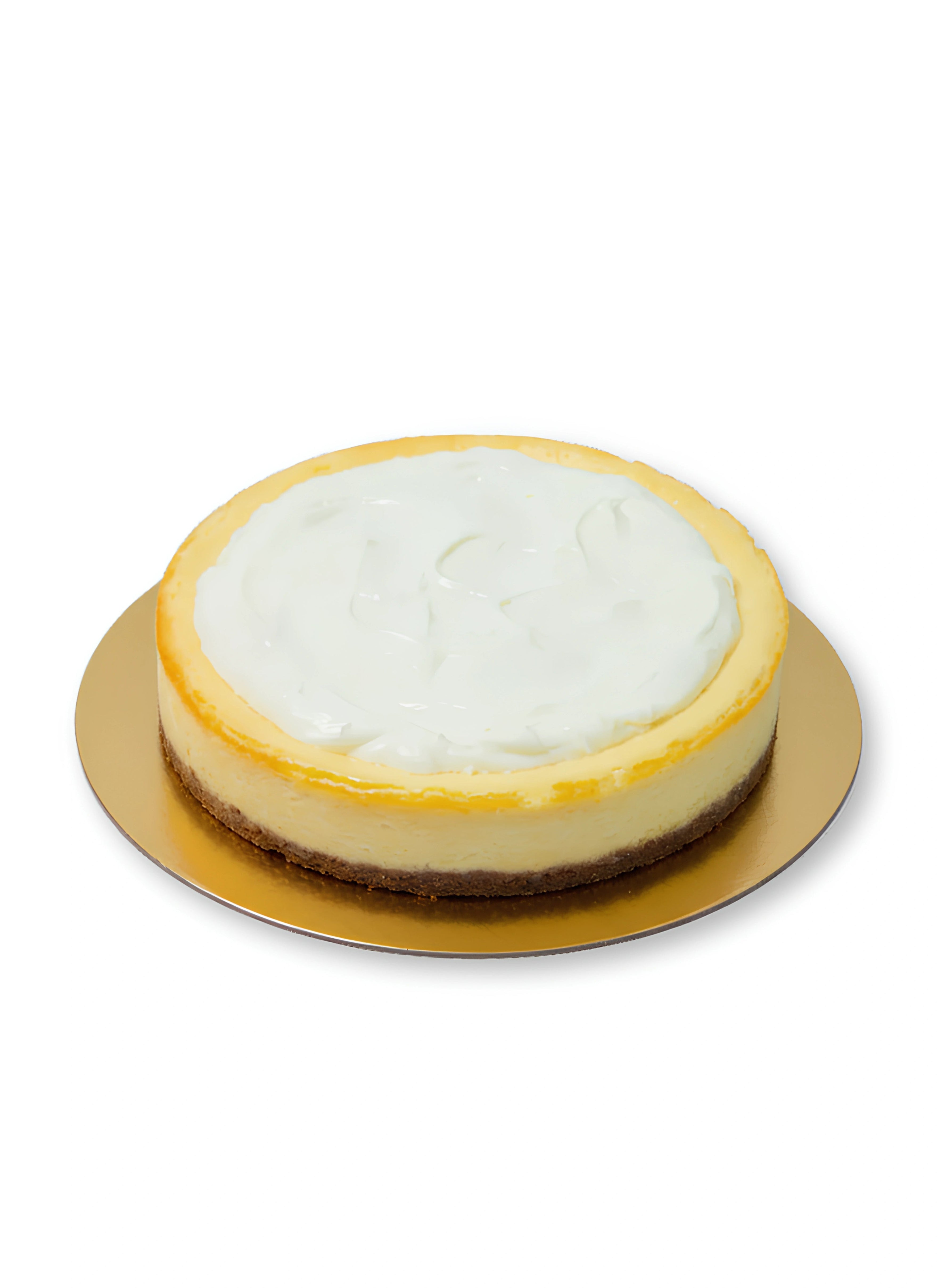 Classic New York Cheesecake with smooth baked cream cheese filling and biscuit base by Red Ribbon Cakes