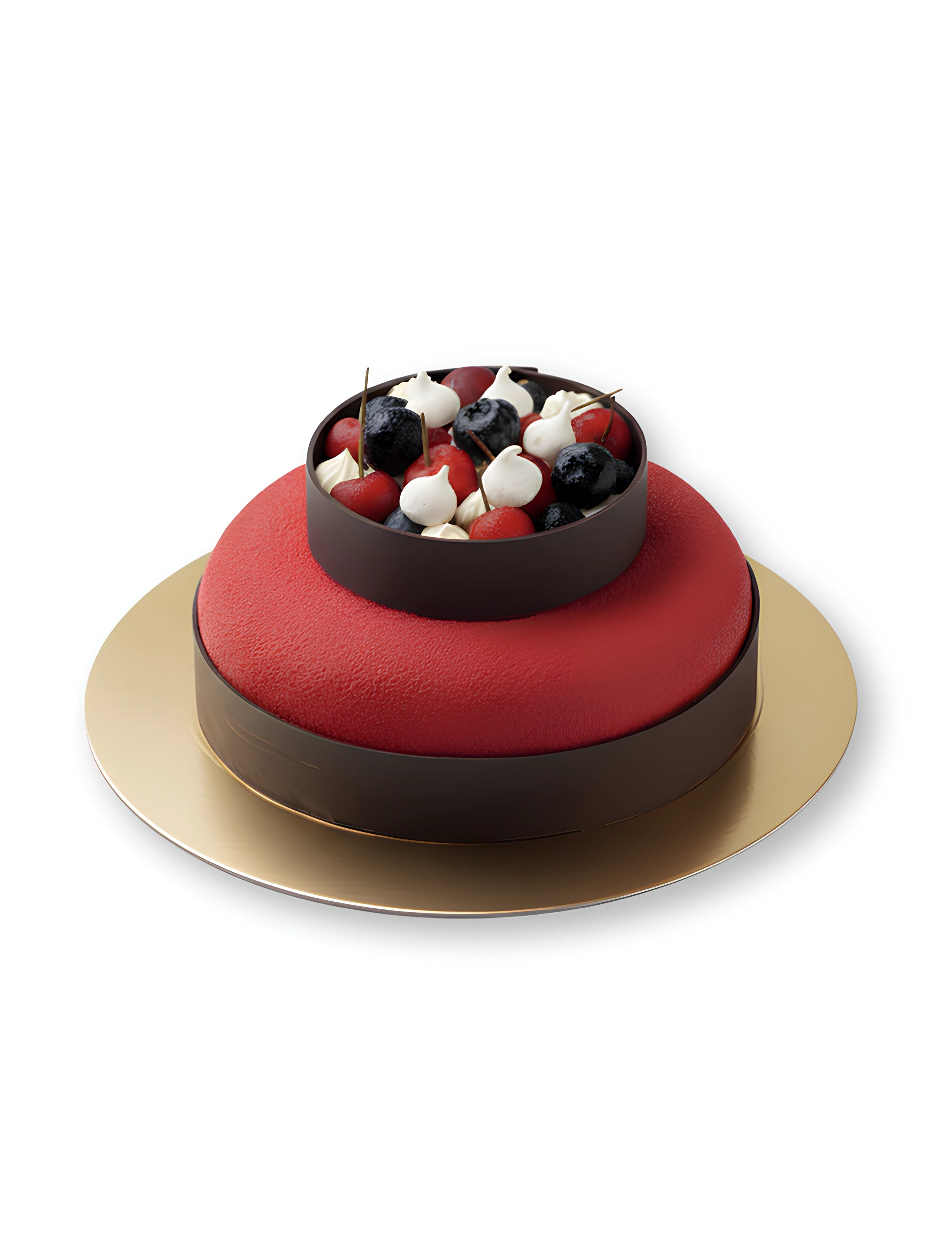 Crimson Berry Gateaux with red velvet finish and fresh berry topping by Red Ribbon Cakes Dubai