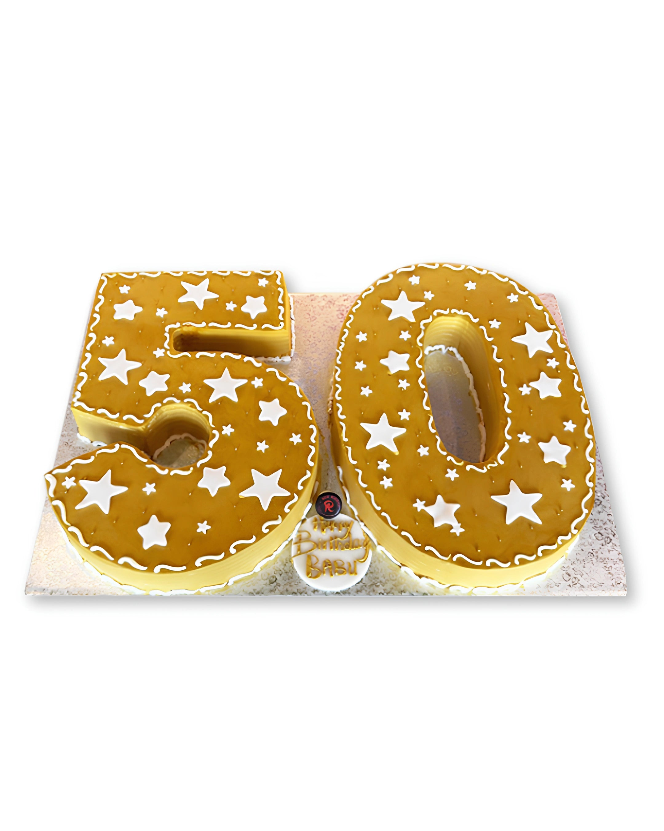 custom number birthday cake with elegant design and personalized age or milestone celebration