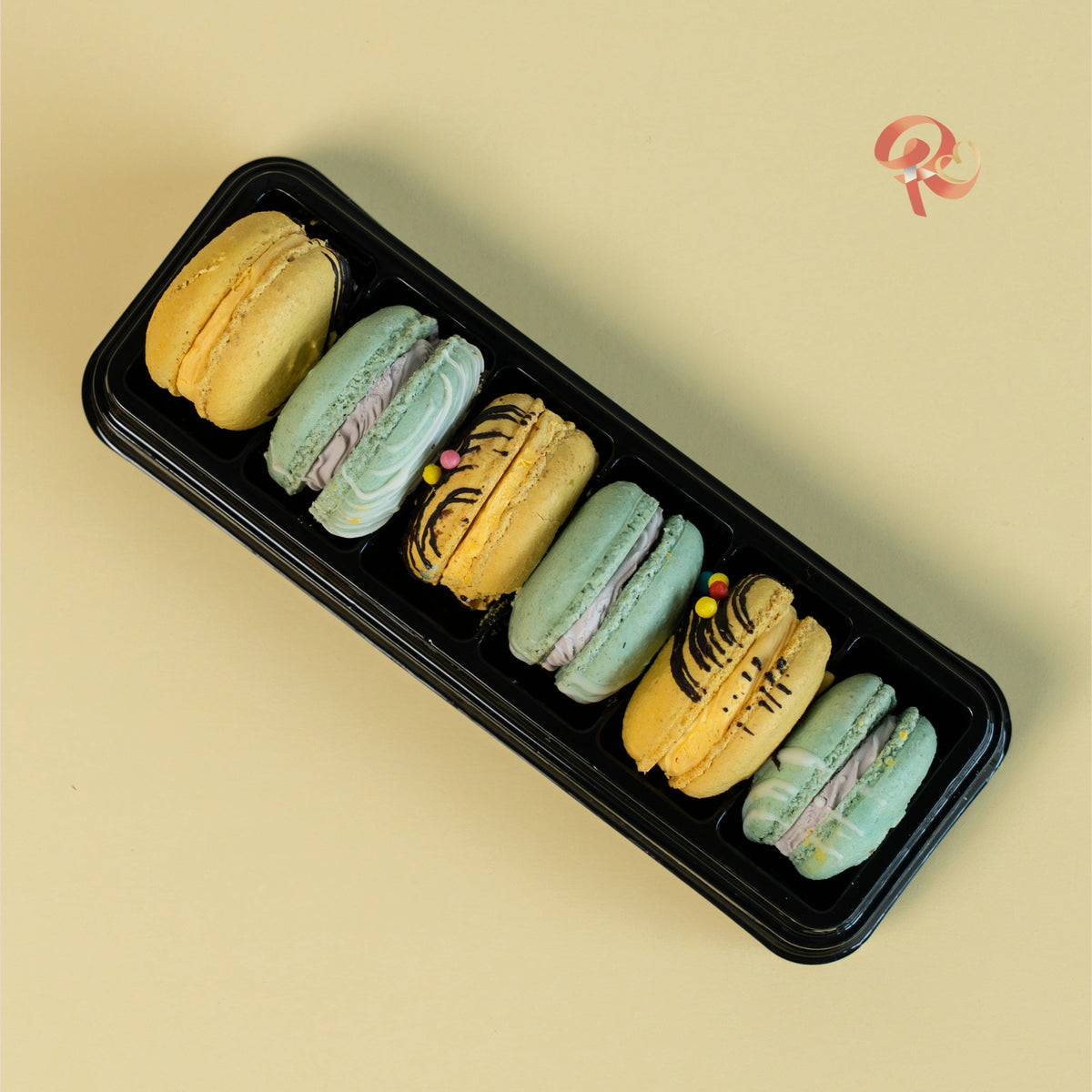 Macroons Box Ribbon Elegant Macarons Box – Red Ribbon Cakes