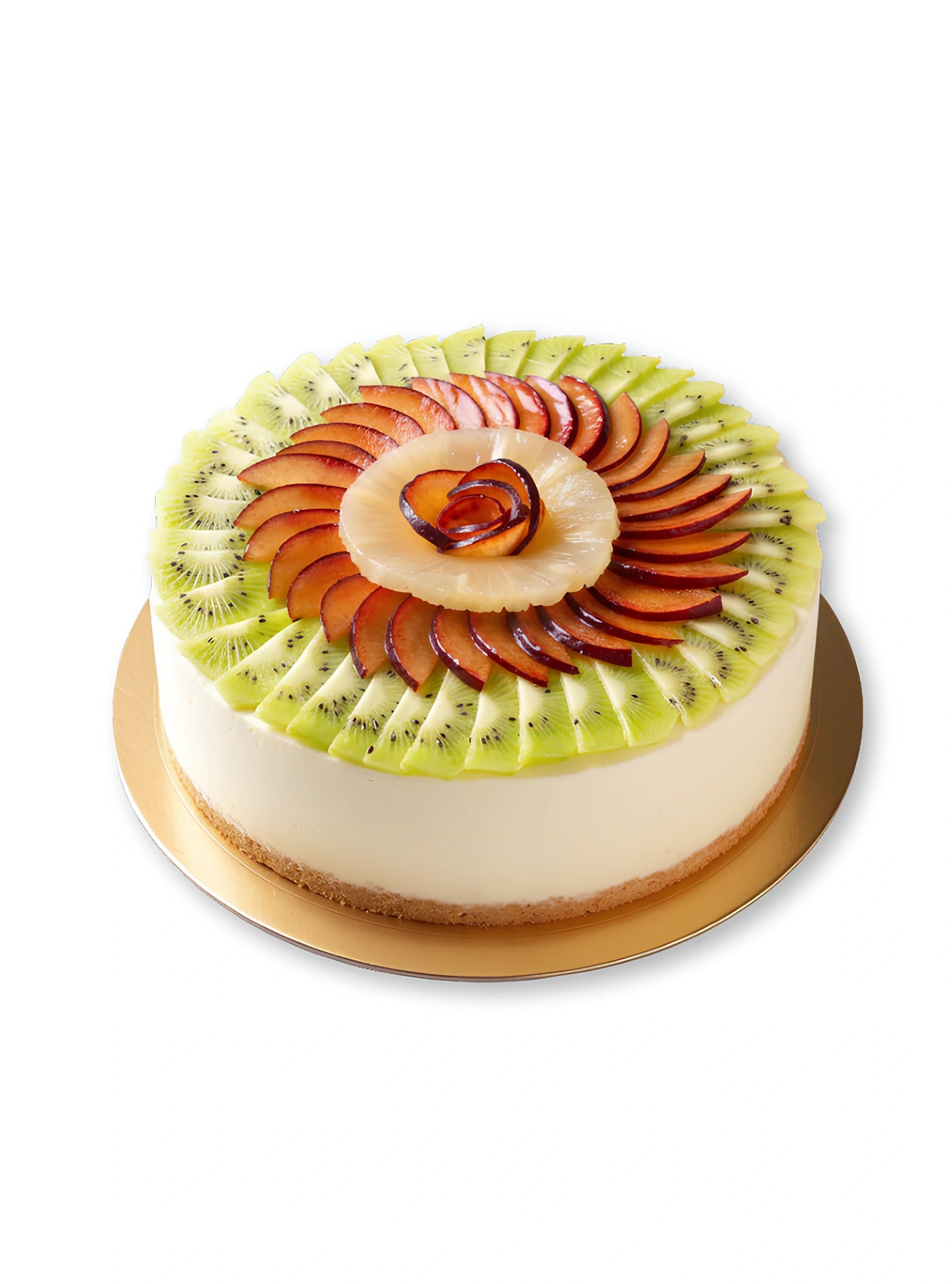Fresh Fruit Cheesecake topped with kiwi, apple and seasonal fresh fruits by Red Ribbon Cakes