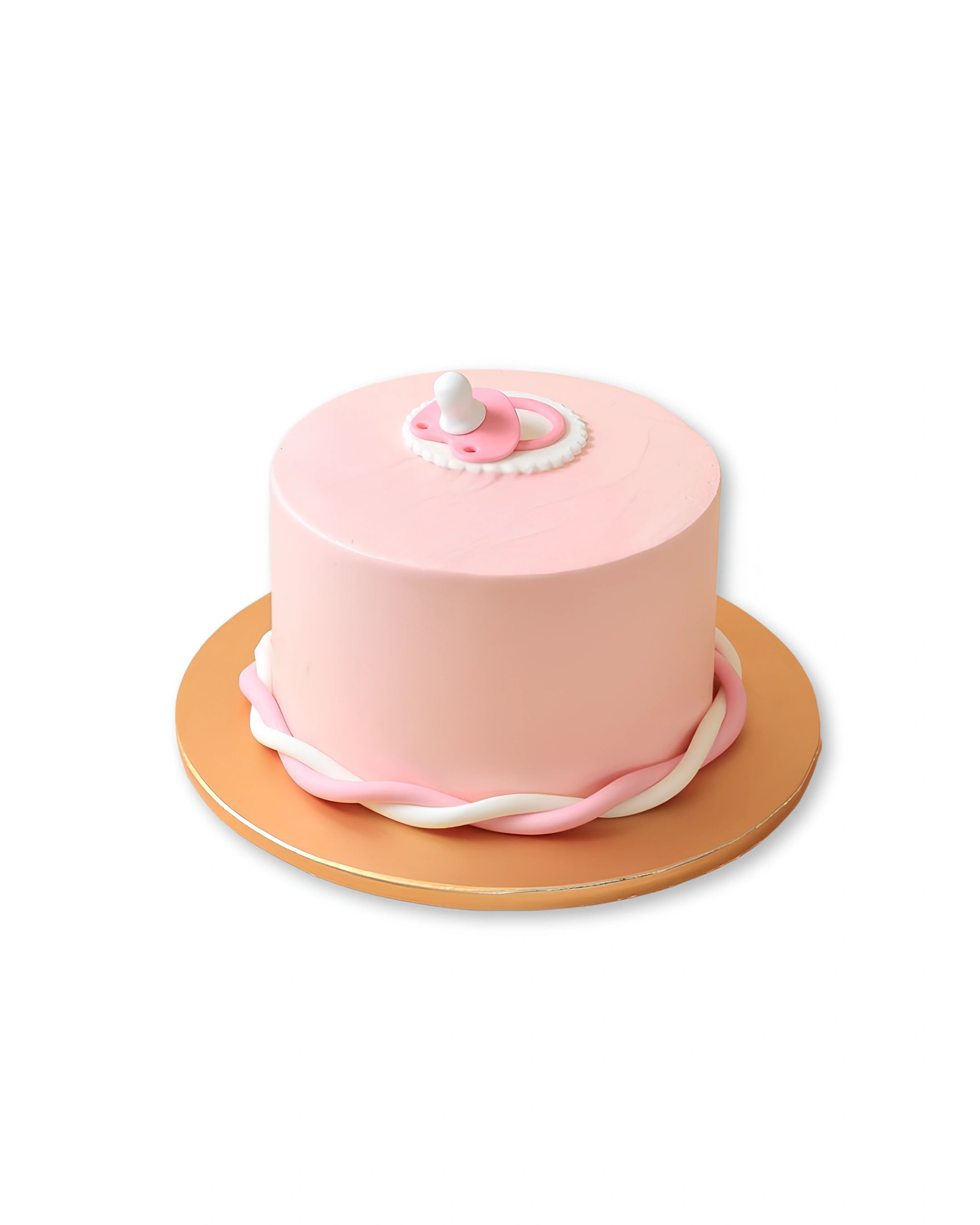 Little princess baby girl cake with soft pink frosting and elegant finish, baby celebration cake by Red Ribbon Cakes Dubai