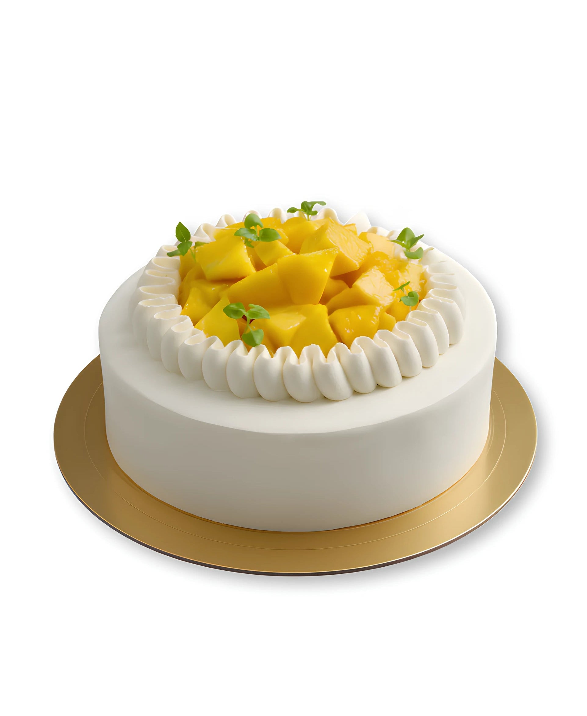 Mango Premium Cake layered with fresh mango pieces and rich cream frosting by Red Ribbon Cakes