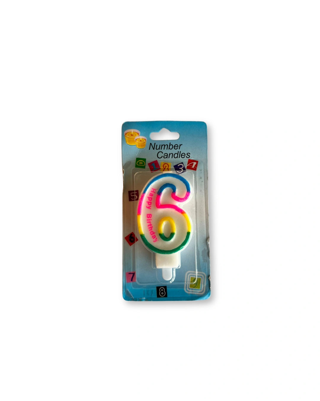 number 6 birthday candle from best cakes in dubai.