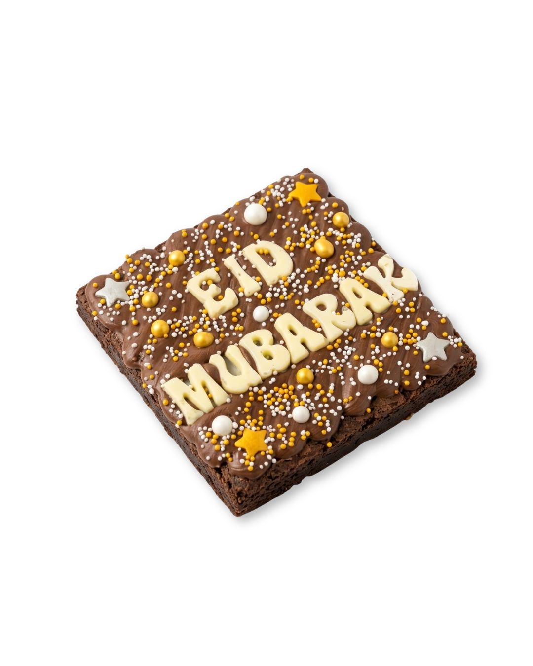 Square Eid Brownie Cake