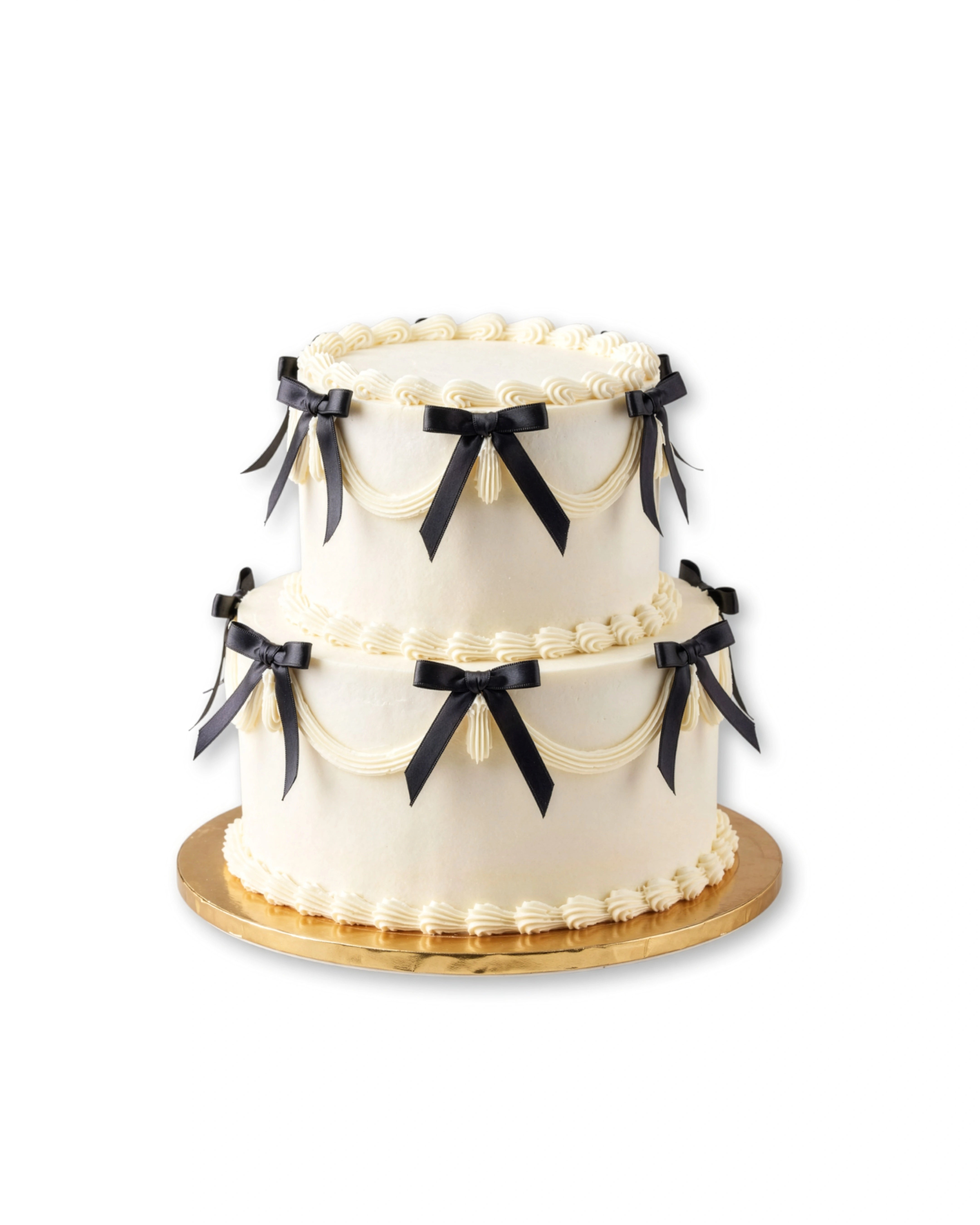 black ribbon tier cake delivery in dubai