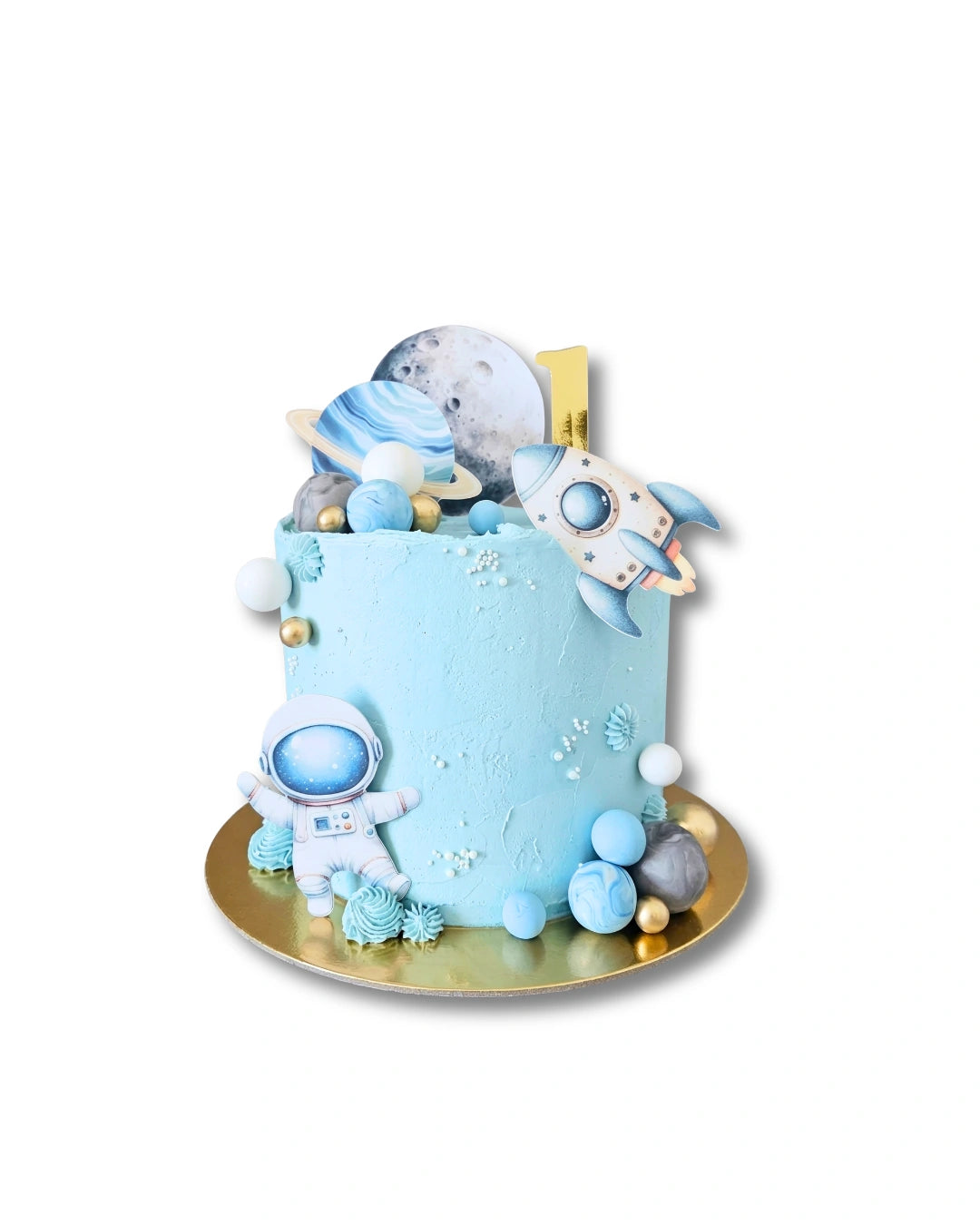 blue space cake best birthday theme for 1 year old boy in dubai