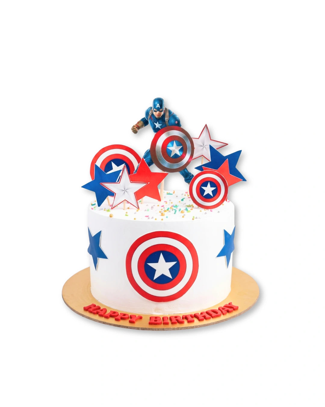 captain america star cake in dubai