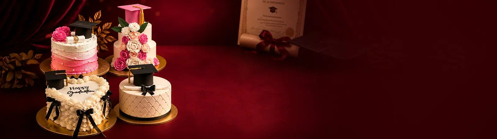 graduation-cakes-in-dubai-red-ribbon