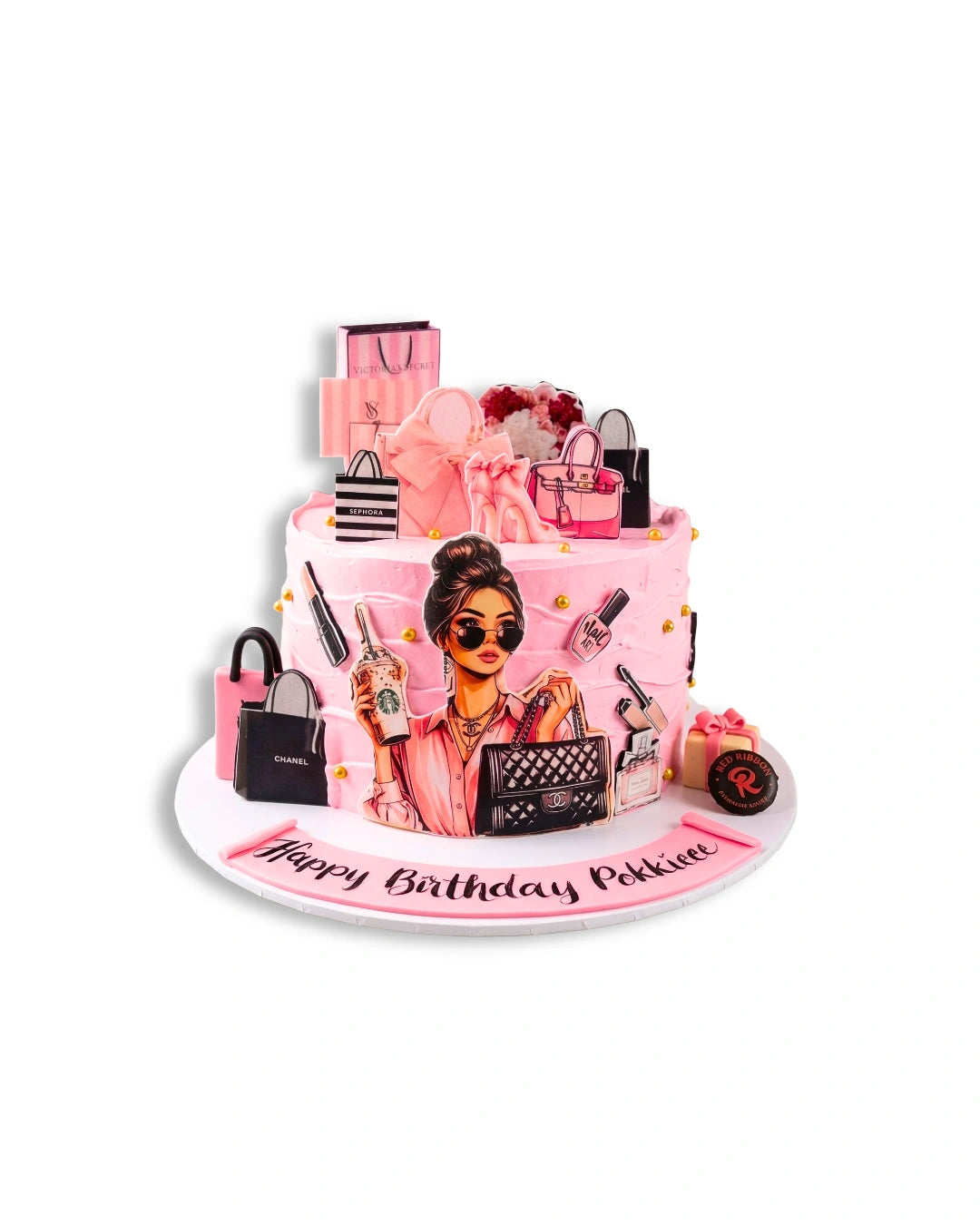 pink shopping cake best theme cake for shopping lover fast delivery in dubai