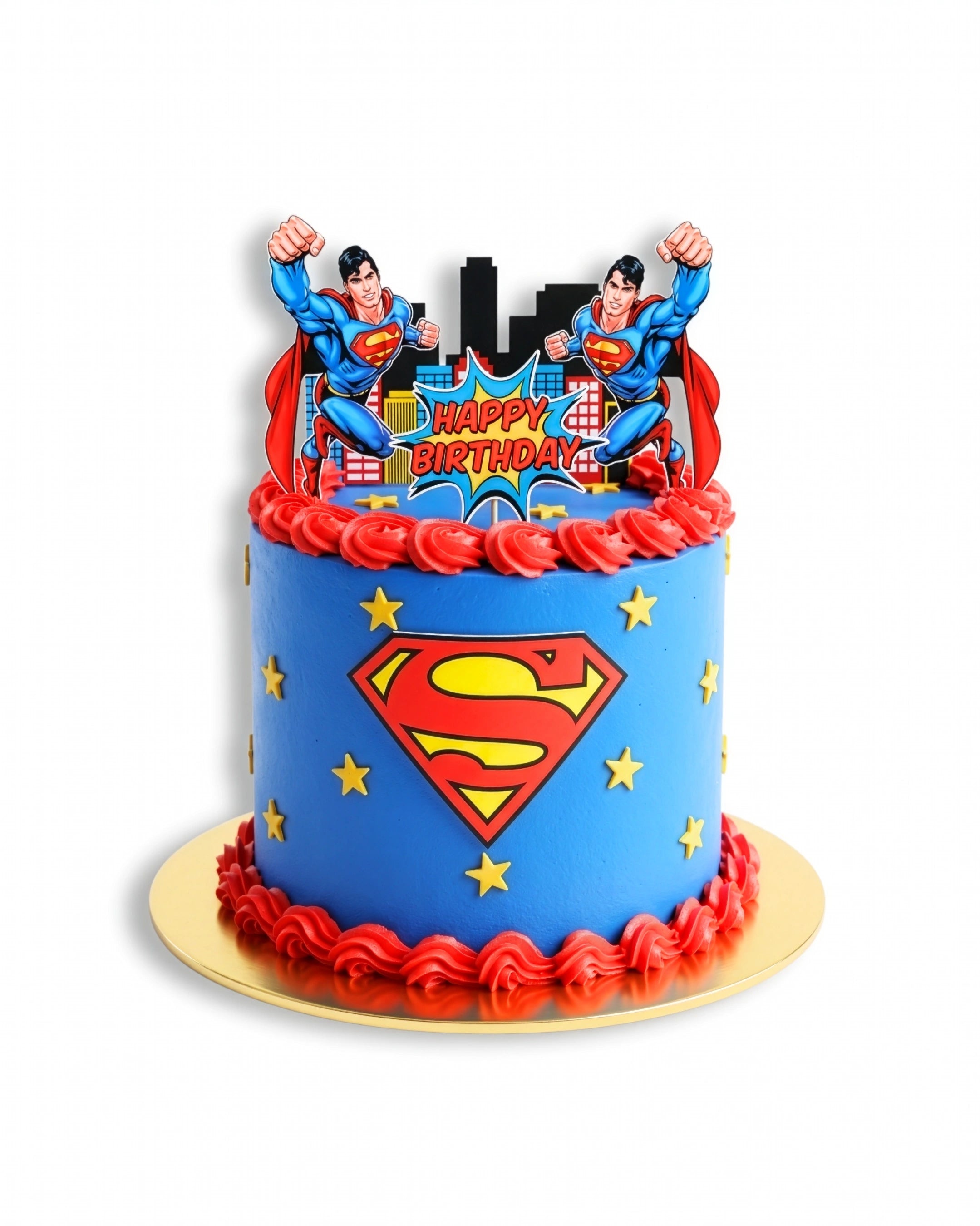 superman hero cake birthday theme cake fast delivery in Dubai
